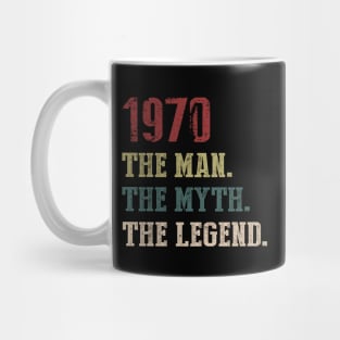 Vintage 1970 The Man The Myth The Legend Gift 50th Birthday Mug